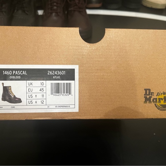 Dr. Martens Dark Red Leather Boots - Picture 3 of 3